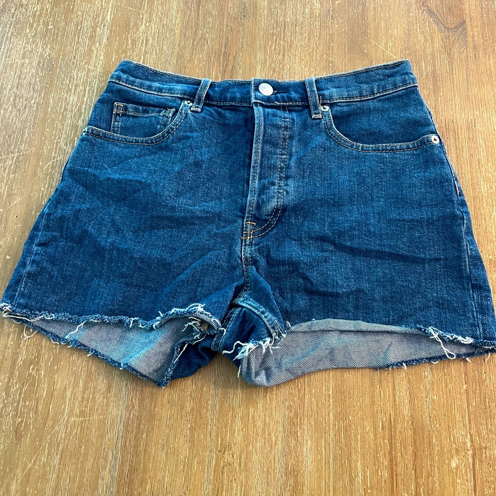 Everlane The Cheeky Denim Short, Women's 27 Raw Hem & Button Fly